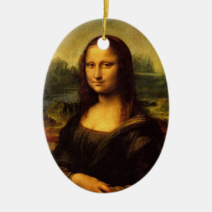 Cerâmica Mona Lisa pelo ornamento de Leonardo da Vinci