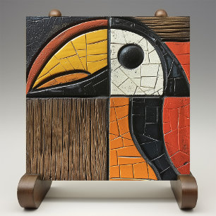 Cerâmica Mosaica Aviária Geométrica