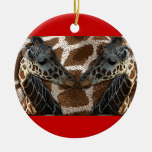 CERÂMICA NARIZ DOS GIRAFAS AO NATAL DO ORNAMENTO DE NARIZ