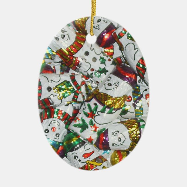 Cerâmica Neve doce, oval de ornamento (Frente)