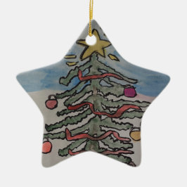 Cerâmica Neve e Ornamento de Árvore de Natal