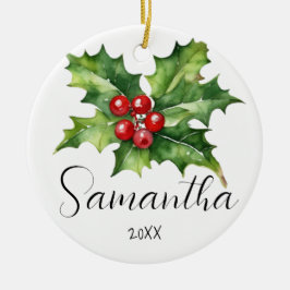 Cerâmica Nome Personalizado e Nota de Natal do Ornamento