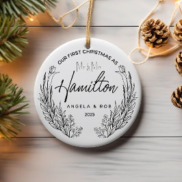 Cerâmica Nosso Primeiro Ornamento Cerâmico de Natal, Linha