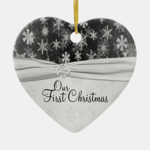 Cerâmica Nosso Primeiro Ornamento de Natal Souvenir