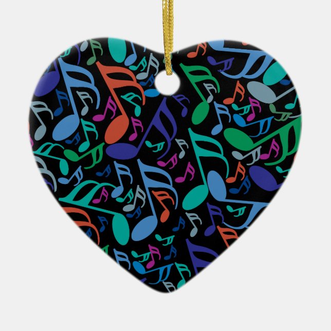 Cerâmica Notas Coloridas de Música Ornamento Cerâmico (Frente)