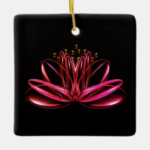 Cerâmica O ornamento cerâmico da flor de lótus