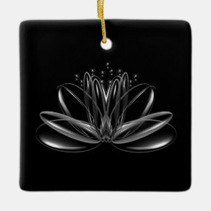 Cerâmica O ornamento cerâmico da flor de lótus