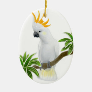 Cerâmica O ornamento cor de limão maior do Cockatoo