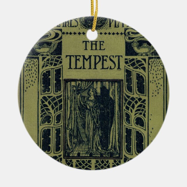 Cerâmica O ornamento da tempestade de Shakespeare (Frente)