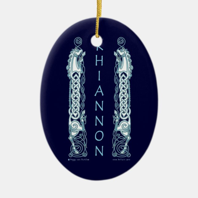 Cerâmica O ornamento do céltico do cavalo de Rhiannon (Frente)