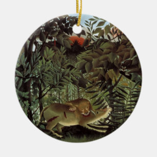 Cerâmica O ornamento do Leão Fome de Rousseau