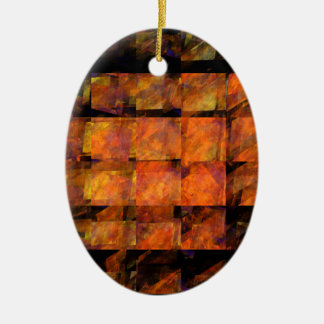 Cerâmica O Ornamento Oval da Abstrato de Muro