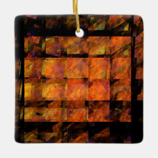 Cerâmica O Ornamento Quadrado de Abstrato de Muro