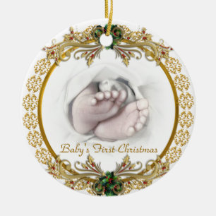 Cerâmica O primeiro ornamento de Natal do bebê