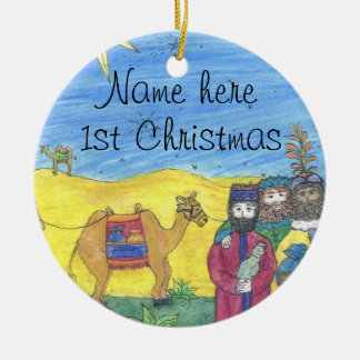 Cerâmica o primeiro ornamento de Natal do bebê