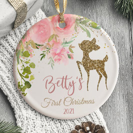 Cerâmica O Primeiro Ornamento de Natal do Bebê - Pavial