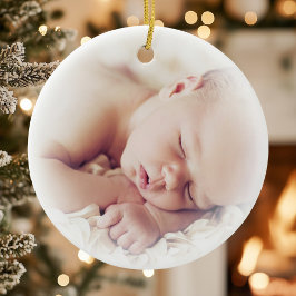 Cerâmica O Primeiro Ornamento de Natal do Bebê Recém-nascid