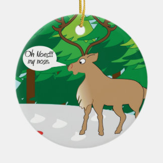 Cerâmica oh não meu ornamento de nariz
