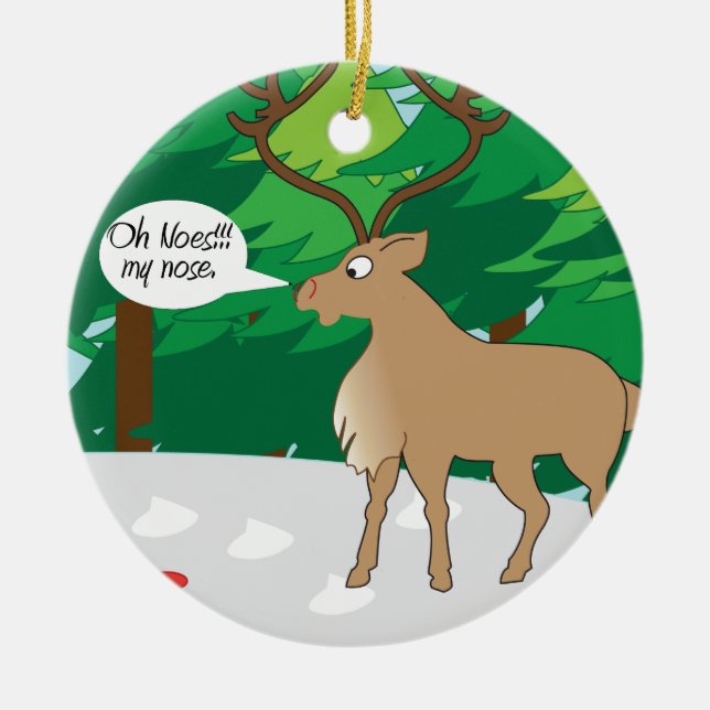 Cerâmica oh não meu ornamento de nariz (Frente)