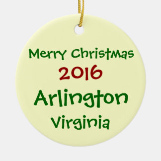 CERÂMICA ORNAMENTO 2016 DO FELIZ NATAL DE ARLINGTON