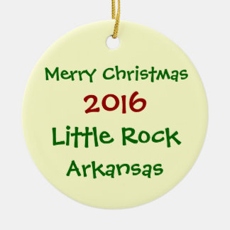 CERÂMICA ORNAMENTO 2016 DO FELIZ NATAL DE LITTLE ROCK