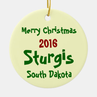 Cerâmica ORNAMENTO 2016 do FELIZ NATAL de Sturgis South