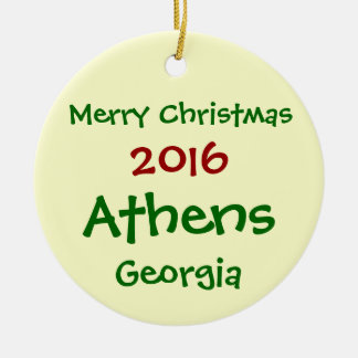 CERÂMICA ORNAMENTO 2016 NOVO DO FELIZ NATAL DE ATENAS