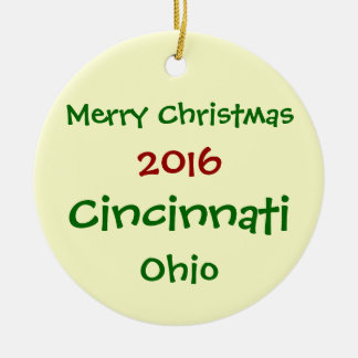 CERÂMICA ORNAMENTO 2016 NOVO DO FELIZ NATAL DE CINCINNATI