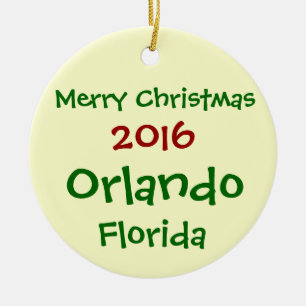 CERÂMICA ORNAMENTO 2016 NOVO DO FELIZ NATAL DE ORLANDO