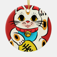Ornamento afortunado do gato de Maneki Neko