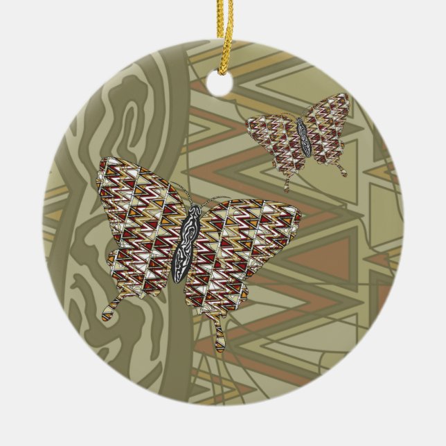 Cerâmica Ornamento Africano de Swallowtail (Frente)