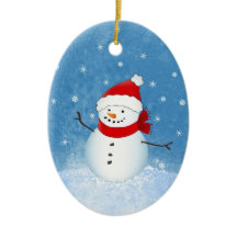 Ornamento alegre do boneco de neve