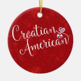 Cerâmica Ornamento americano croata da árvore de Natal dos