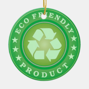 Cerâmica Ornamento amigável da etiqueta do produto de Eco