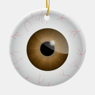 Cerâmica Ornamento Bloodshot do globo ocular de Brown