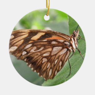 Cerâmica Ornamento bonito de Borboleta Marrom