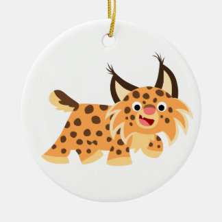 Cerâmica Ornamento Bonito de Cartoon Bobcat