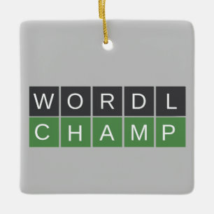 Cerâmica Ornamento campeão de Wordle