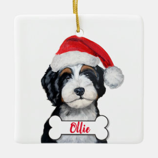 Cerâmica Ornamento Cão de Bernedoodle