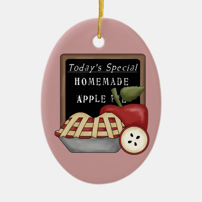 Cerâmica Ornamento caseiro da cozinha da torta de Apple (Frente)