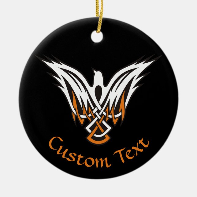 Cerâmica Ornamento Céltico de Aves Cerâmicas (Frente)