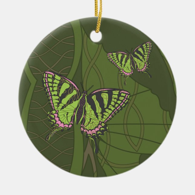 Cerâmica Ornamento Céltico de Swallowtail (Frente)
