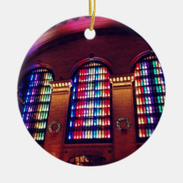 Cerâmica Ornamento central grande das luzes de Natal da