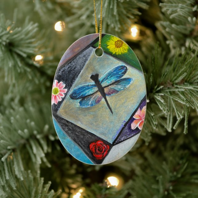 Cerâmica Ornamento cerâmico - Arte florescente de uma Drago (Árvore)