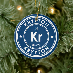 Cerâmica Ornamento Cerâmico Azul De Elemento Krypton