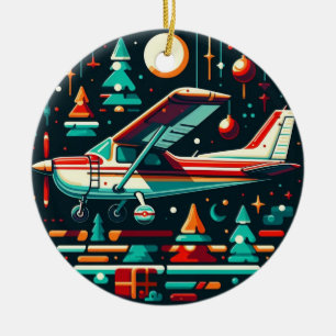 Cerâmica Ornamento Cerâmico Clássico de Cessna de Avião Cir