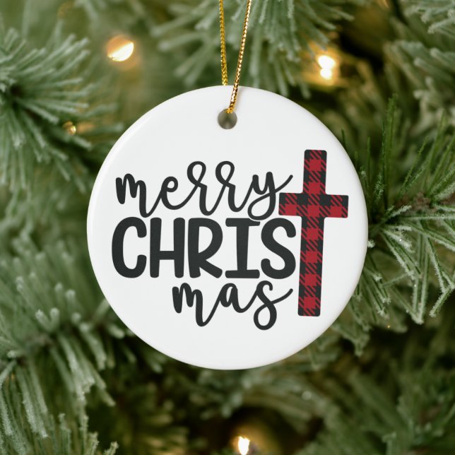 Cerâmica Ornamento cerâmico com Cristo de Feliz (Árvore)