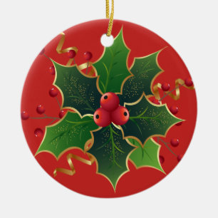 Cerâmica Ornamento cerâmico da árvore de Natal do visco d
