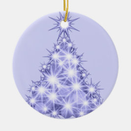 Cerâmica Ornamento cerâmico da Árvore de Natal lavanda