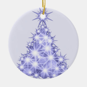 Cerâmica Ornamento cerâmico da Árvore de Natal lavanda